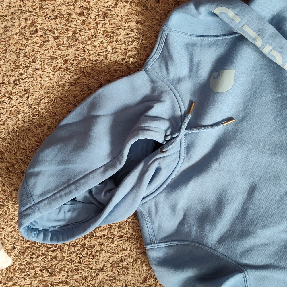 Women's small light blue Carhartt sweatshirt